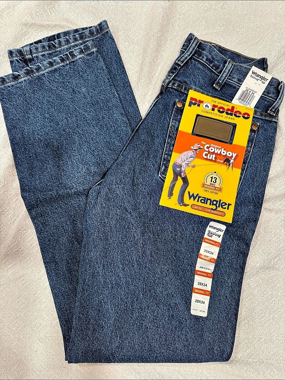 Wrangler Cowboy Cut Original Fit Jean 13MWZ Men's Blue Jeans Waist 29X34